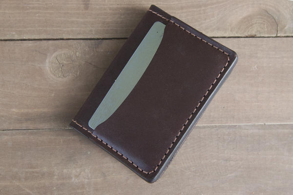 3 Pocket | Dark Brown Bridle Minimalist Wallet